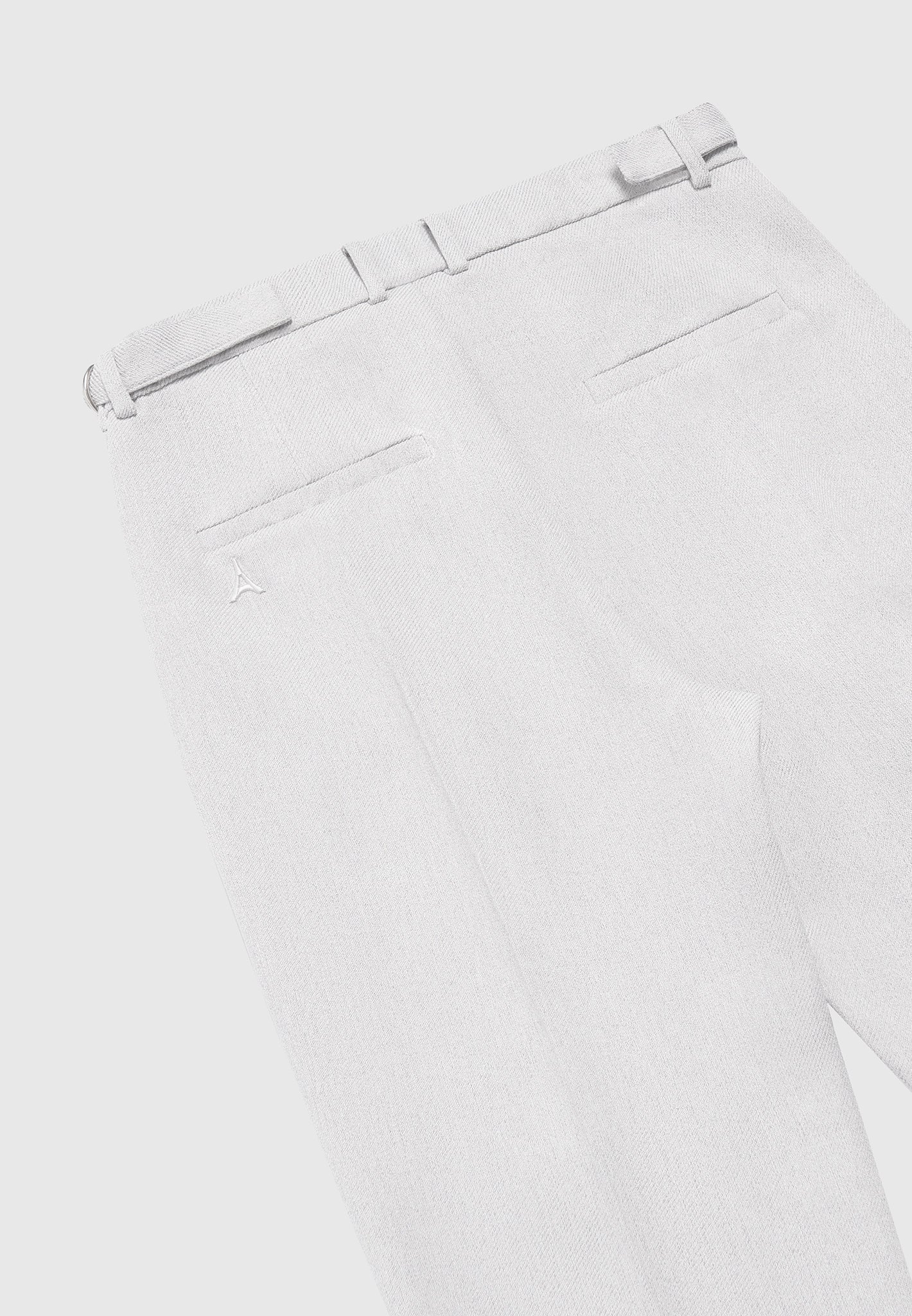 Relaxed Fit Textured Pleated Tailored Trousers - Grey