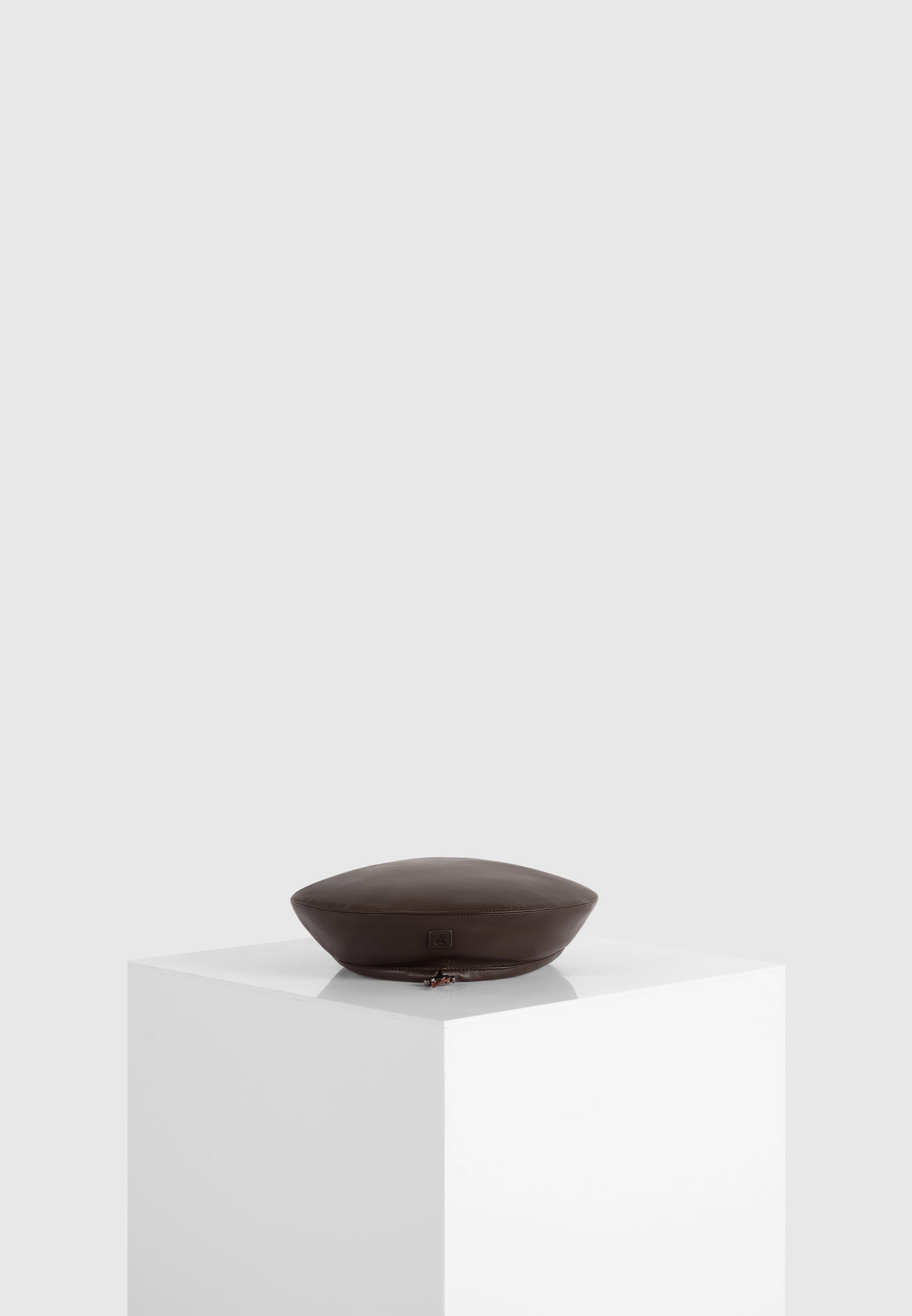 Leather Beret - Brown