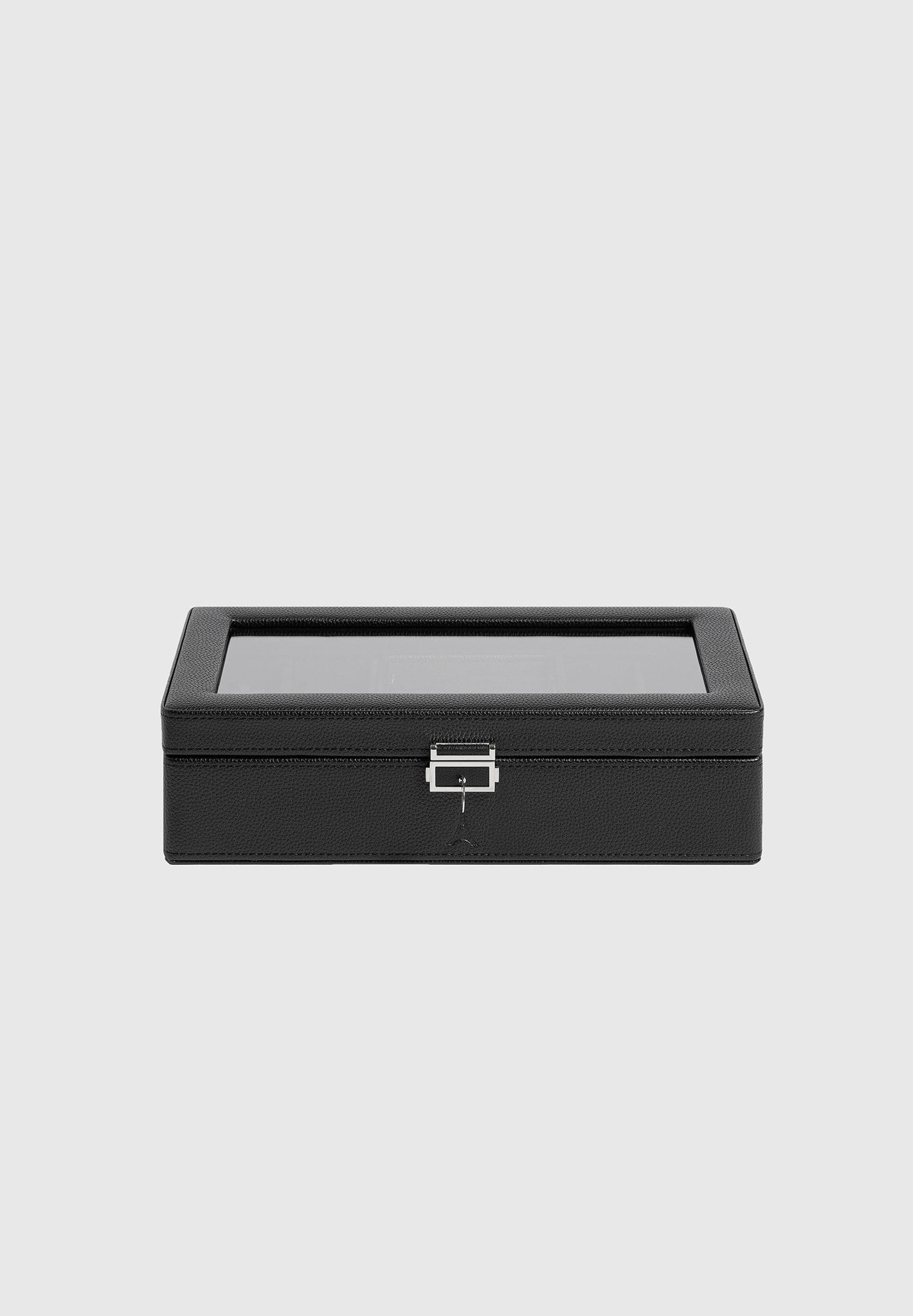 Leather Watch and Jewellery Box - Black