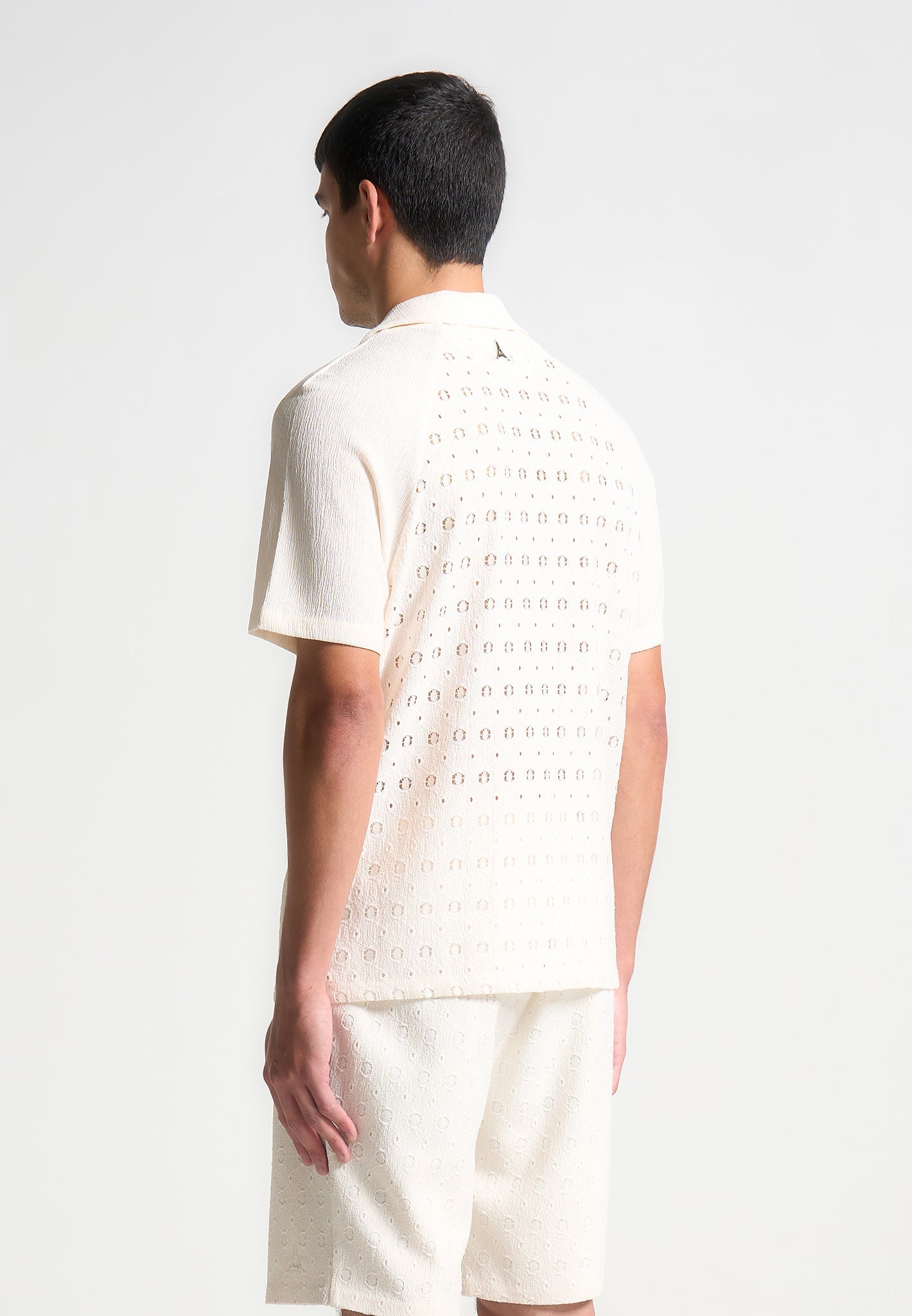 Textured Raglan Shirt - Cream