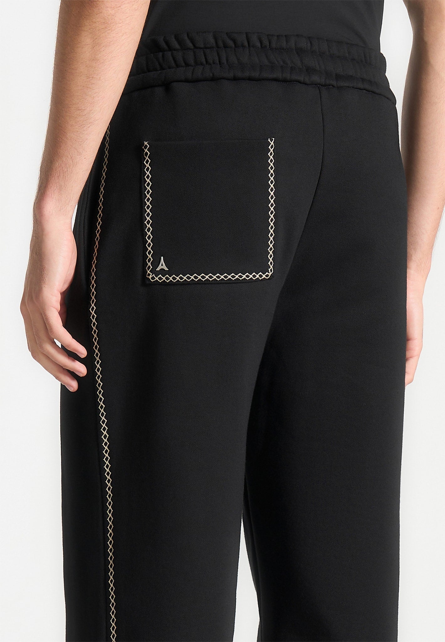 Whipstitch Relaxed Jogger - Black